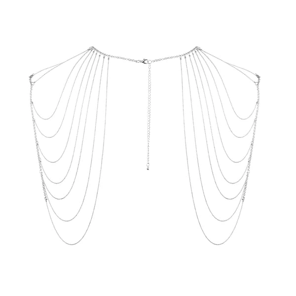 Draped Shoulders and Back Chain Silver