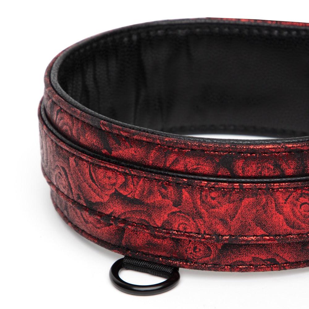 Sweet Anticipation Rose Print Reversible Collar & Lead